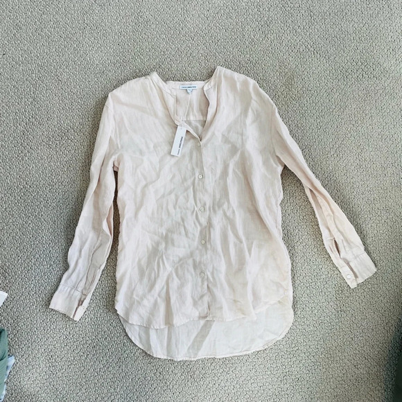 NWT James Perse linen lounge shirt resin pigment - Picture 5 of 5